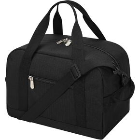 Small Gym Bag Carry On Bag - 12 in Mini Duffle Bag Lightweight for Overnight Travel - Black