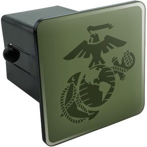 Marines USMC Green Logo Tow Trailer Hitch Cover Plug Insert