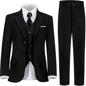 Boys Suit for Kids Teens Formal 5 Piece Tuxedo Suit Set
