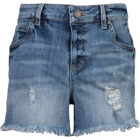 KUT from the Kloth Gidget High-Rise Fray Jean Shorts Traveler 0 4
