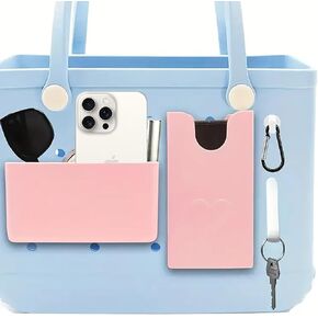 4PCS Organizer Holder for Bogg Bag Accessories for Bogg Bags, Phone Holder compatible with Bogg Bag Original, Accessories for Bogg Bags (Black)