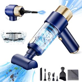 Car Vacuum Cleaner 9000PA Handheld Vacuum Cordless High Power Mini Vacuum Cleaner Cordless Rechargeable with Car Detailing Brush and LED Light for Car Interior, Home, Office, Pet Hair