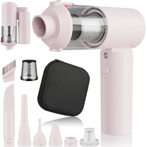 Airifypro VAC V2 - Portable Air Blower/Car Vacuum Cleaner 3in1 90°Foldable Handheld Vacuums Brushless Motor 14500PA High Power Cordless Vacuum Pink Color