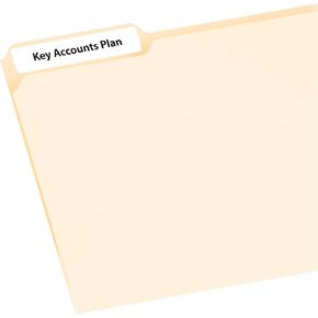 Avery Mini-Sheets File Folder Labels, Permanent Adhesive, Matte White, 2/3" x 3-7/16", 300 Labels (2181)
