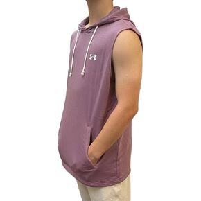 Under Armour Men's UA Rival Terry Sleeveless Hoodie 1376765 (US, Alpha, X-Large, Regular, Regular, Misty Purple - 500)