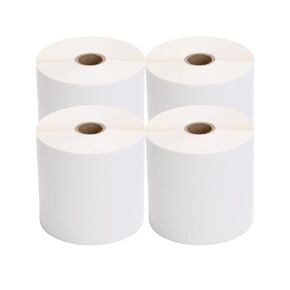 TSC Thermal Label Transfer Paper for Printers, Stickers and Labels for Postage, Receipts, Retail, Business, 4" Width x 1" Length, 1" Core, 5" Outer Diameter, White, 2300 Labels Per Roll, 4 Rolls