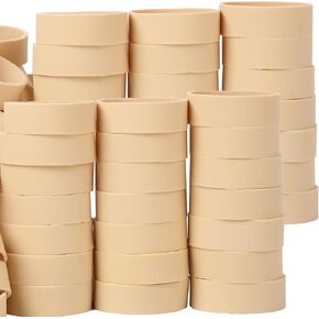 Rubber Bands Size#82 Elastic Rubber Bands 65 Pieces Heavy Duty Rubber bands Extra Thick Wide Industrial Strong rubber bands for office supplies Survival Camping Biking Fishing Tactical (Beige)