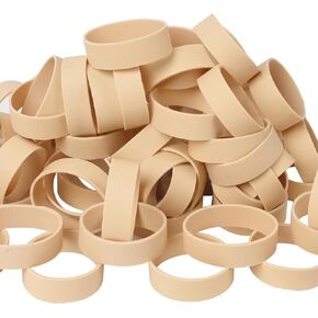 AMUU Rubber Bands Size #82, 60pcs Tactical rubber bands wide Elastic Bands for Office Supply Survival Camping Biking Fishing strong Rubber Bands Beige (2 1/2" x 1/2")