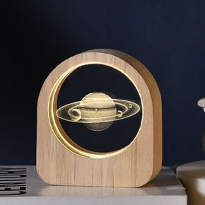 Saturn Crystal Ball Creative Balls, Quartz Glass Ball Decorative Crystal, Paperweight Crystal Display Engraved Ornament Sculpture Home Crafts Decor Present for Women Friends