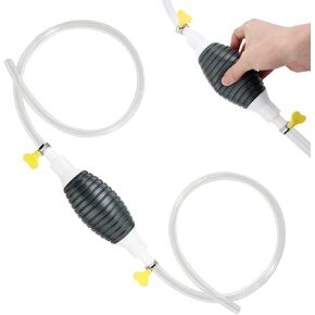 خرطوم سيفون يدوي بطول 4.9 قدم للبنزين، مضخة مصاصة سائلة متعددة الوظائف، مضخة سيفون للغاز والزيت والبنزين وخزان المياه السائل المحمول، مع صمام تدفق وإبزيمين ثابتين in Kuwait