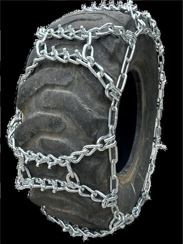 TireChain.com 12-16.5, 12 16.5 Stud Duo Grip Tractor Tire Chains Set of 2 in Saudi Arabia