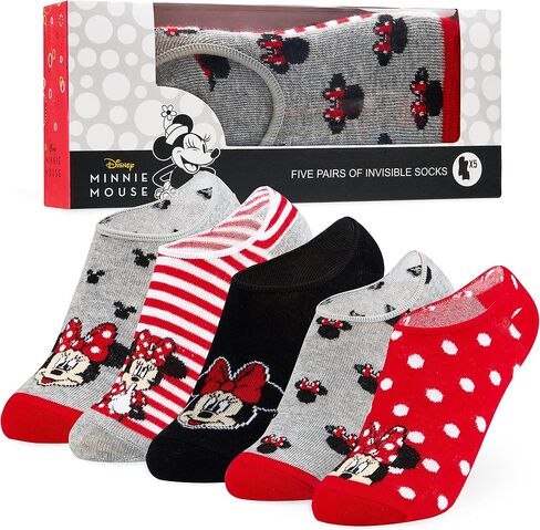 Disney Invisible Socks Girls No Show Minnie Mouse Kids 5 Pack Invisible Socks in Saudi Arabia