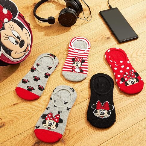 Disney Invisible Socks Girls No Show Minnie Mouse Kids 5 Pack Invisible Socks in Saudi Arabia