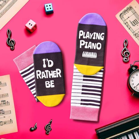 HAPPYPOP Funny Gifts For Girls Boys - Piano Dance Music Gifts For Boys Girls Kids, Cool Piano Dance Music Socks in Kuwait