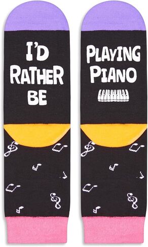 HAPPYPOP Funny Gifts For Girls Boys - Piano Dance Music Gifts For Boys Girls Kids, Cool Piano Dance Music Socks in Kuwait