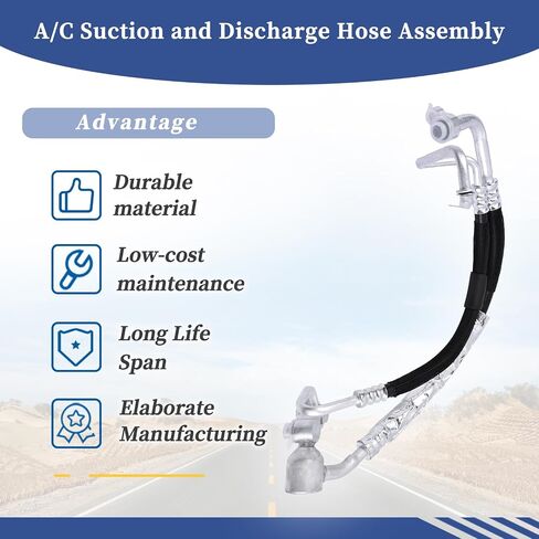 A/C Suction and Discharge Hose Assembly 4813474 Compatible with Chevrolet Equinox 1.5L-L4 2018 2019 2020 2021 Replace 3764363347 in Saudi Arabia