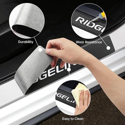 Car Door Sill Protector fit for Ridgeline, Door Edge Guards Compatible with Honda Accessories in Saudi Arabia