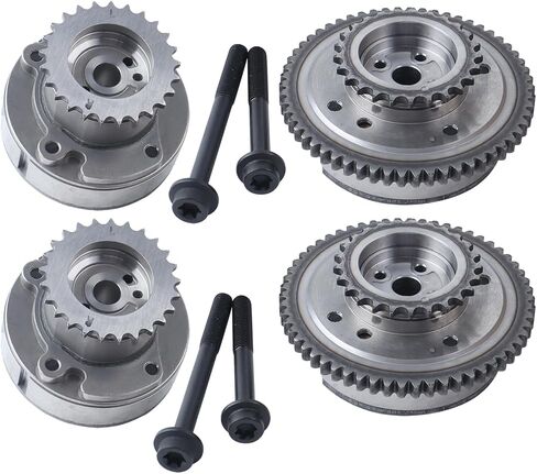 Intake Exhaust Timing Camshaft Sprocket VVT Cam Phaser 4Pcs Compatible with F150 Mustang Explorer Taurus,Lincoln MKS MKX MKZ 3.5L 3.7L AT4Z-6C525-B AT4Z-6256-B in Saudi Arabia