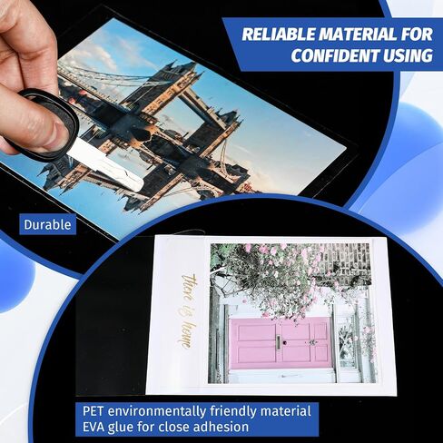 150 Pack Self Adhesive Laminating Sheets A4 A5 A6 Size Clear Laminate Sheets, No Heat, No Machine Needed 3mil Laminate Sheets for Letter, Photo, ID Badge, Certificates and Cards in Saudi Arabia
