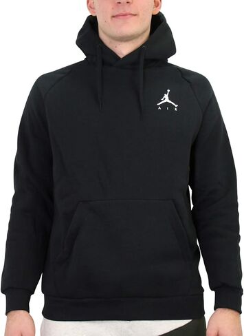 Jordan Nike Mens Jumpman Fleece Pull Over Hoodie Black/White 940108-010-Size X-Large in Saudi Arabia