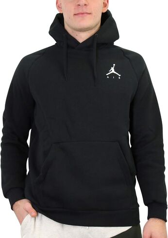 Jordan Nike Mens Jumpman Fleece Pull Over Hoodie Black/White 940108-010-Size X-Large in Saudi Arabia