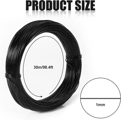 LUTER Aluminum Craft Wire, 98.4ft/ 30m 18 Gauge 1mm Metal Wire Flexible Bendable Crafting Wire for Jewelry Making DIY Crafts Gardening Sculpting in Kuwait