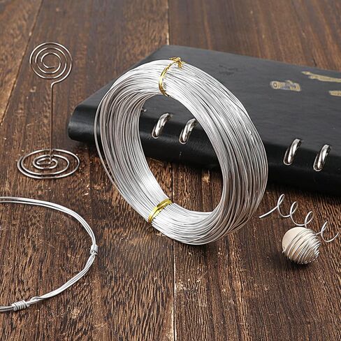 LUTER Aluminum Craft Wire, 98.4ft/ 30m 18 Gauge 1mm Metal Wire Flexible Bendable Crafting Wire for Jewelry Making DIY Crafts Gardening Sculpting in Kuwait