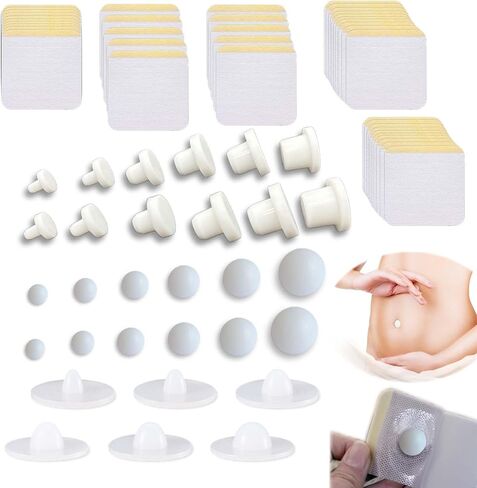 24PC Spherical Shape Soft Silicone Belly Button Plug for Tummy Tuck Recovery - 6 Sizes Comfort Fit, Premium Material in Saudi Arabia