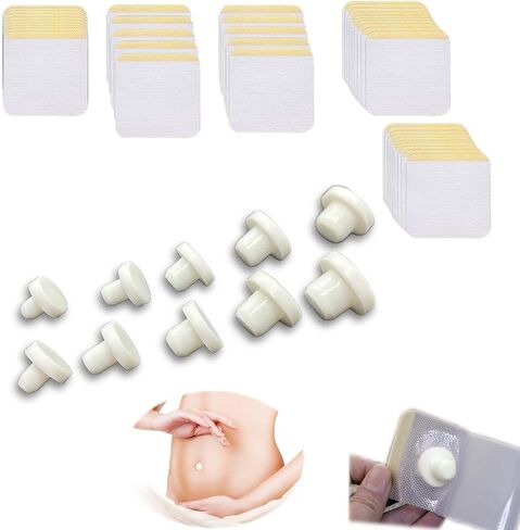 24PC Spherical Shape Soft Silicone Belly Button Plug for Tummy Tuck Recovery - 6 Sizes Comfort Fit, Premium Material in Saudi Arabia