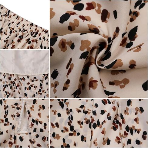 Avanova Women Floral Sexy Slit Slip Midi Skirts Boho High Waisted Summer Skirts in Kuwait