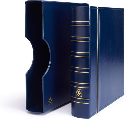Lighthouse Black Classic Grande 3-Ring Binder with Slipcase Storage Case for Coins, Stamps, Currency, Bank Notes, Documents, and Other Collectibles - Pages Sold Separately in Saudi Arabia
