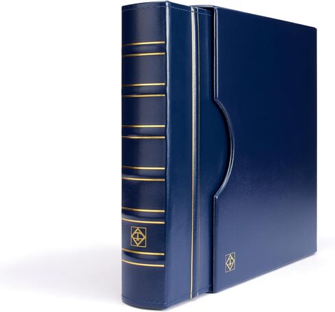 Lighthouse Black Classic Grande 3-Ring Binder with Slipcase Storage Case for Coins, Stamps, Currency, Bank Notes, Documents, and Other Collectibles - Pages Sold Separately in Saudi Arabia