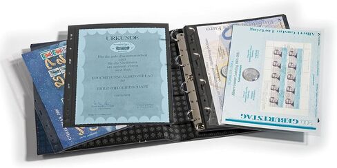 Lighthouse Black Classic Grande 3-Ring Binder with Slipcase Storage Case for Coins, Stamps, Currency, Bank Notes, Documents, and Other Collectibles - Pages Sold Separately in Saudi Arabia