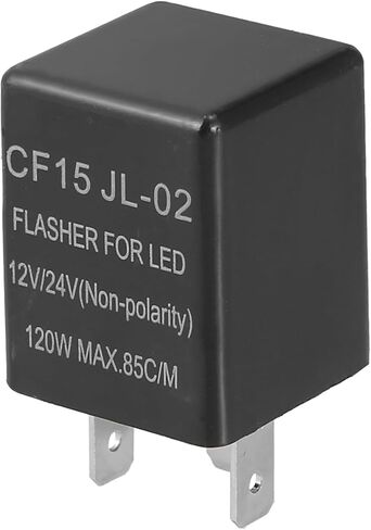 إصلاح مرحل ومضي LED إلكتروني، CF15 JL02 فلاشات إشارة الانعطاف عالمية للسيارة غير قطبية مفتوحة عادة ABS أسود in Saudi Arabia