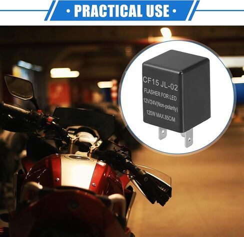 إصلاح مرحل ومضي LED إلكتروني، CF15 JL02 فلاشات إشارة الانعطاف عالمية للسيارة غير قطبية مفتوحة عادة ABS أسود in Saudi Arabia