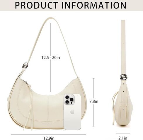 LA FESTIN Leather Crescent Bag - Adjustable Strap Shoulder Bag for Women’s Crossbody Handbags, Designer Satchel Purses in Saudi Arabia
