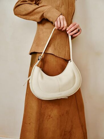 LA FESTIN Leather Crescent Bag - Adjustable Strap Shoulder Bag for Women’s Crossbody Handbags, Designer Satchel Purses in Saudi Arabia