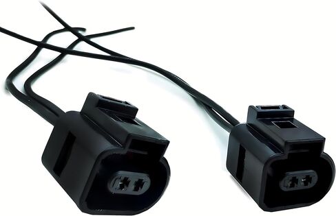 2 Pcs Car Electrical Harness Connector for Audi A5 A8 R8 RS5 S5 S8 for Volkswagen Jetta Golf MK4 MK5 Beetle 2-Pin Pigtail Plug Wiring Connector Replaces 1J0973702 in Saudi Arabia