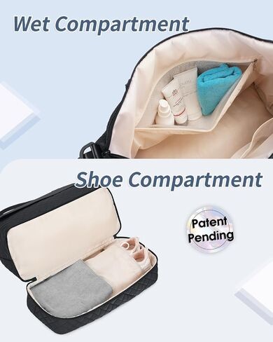 For Spirit Airlines Personal Item Bag 18x14x8 Travel Duffle Bag for Women with Shoe Compartment Carry on Overnight Bag with Toiletry Bag Wet Pocket(Patent Pending) in Saudi Arabia