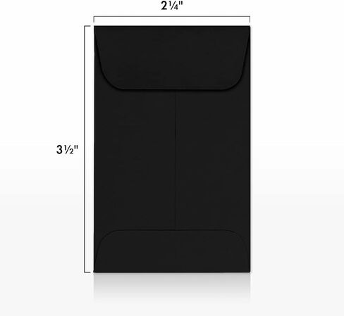 LUXPaper #1 Coin Envelopes | 2 1/4" x 3 1/2" | Midnight Black | 80lb. Text | 50 Qty in Saudi Arabia