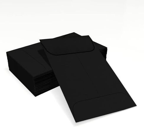 LUXPaper #1 Coin Envelopes | 2 1/4" x 3 1/2" | Midnight Black | 80lb. Text | 50 Qty in Saudi Arabia