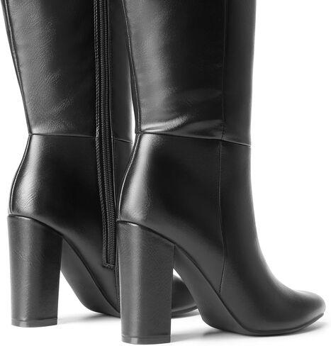 DREAM PAIRS Knee High Boots Women Chunky Heel Pointed Toe Tall Boots for Women Side Zipper Long Boots in Saudi Arabia