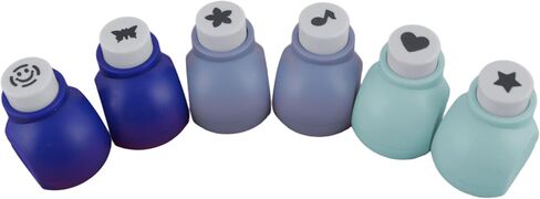 Westcott 00590 Mini Paper Punches, Fun Punch Set with Star, Heart, Music Note, Flower, Smiley Face, and Butterfly Paper Punches for Crafting and Scrapbooking, Set of 6, Blue in Saudi Arabia