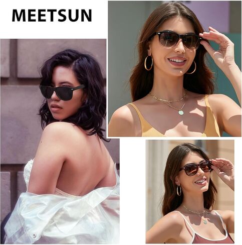 نظارات شمسية مستقطبة من MEETSUN للنساء والرجال نظارات شمسية كلاسيكية عصرية للقيادة حماية من الأشعة فوق البنفسجية 400 (3 عبوات) in Saudi Arabia
