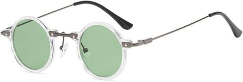 Small Round Sunglasses Men Women, Vintage Punk Circle Style Metal Frame Hippie Sun Glasses UV400 Lens in Saudi Arabia