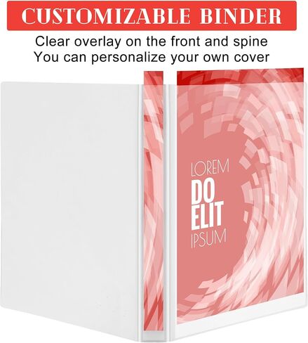 Fulmoon 100 Pcs Plastic Binders in Bulk,1 Inch 3 Ring Binders with 2 Interior Pockets,Round Ring Binders,Hold 175 Sheets,Flexible Binder with Clear Cover for Office,Home,and School (White) in Saudi Arabia