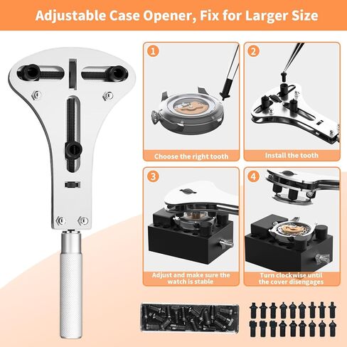 طقم أدوات استبدال بطارية الساعة، طقم إصلاح الساعة من BYNIIUR، أداة إزالة مفتاح الربط الخلفي للساعة، طقم تغيير بطارية الساعة، أدوات ومجموعات إصلاح الساعات in Kuwait