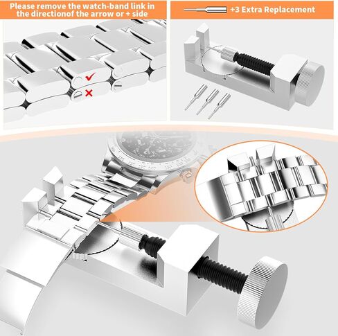 طقم أدوات استبدال بطارية الساعة، طقم إصلاح الساعة من BYNIIUR، أداة إزالة مفتاح الربط الخلفي للساعة، طقم تغيير بطارية الساعة، أدوات ومجموعات إصلاح الساعات in Kuwait