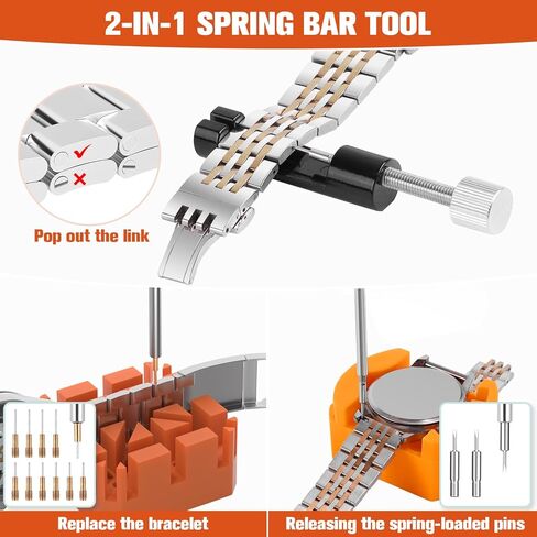 طقم أدوات استبدال بطارية الساعة، طقم إصلاح الساعة من BYNIIUR، أداة إزالة مفتاح الربط الخلفي للساعة، طقم تغيير بطارية الساعة، أدوات ومجموعات إصلاح الساعات in Kuwait