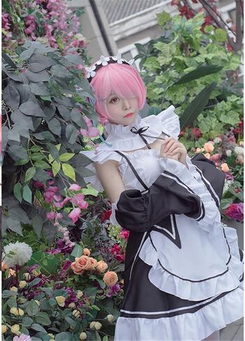 Anime Cosplay Costume Maid Outfit Lolita Dress for Women and Girls, Costume-white, Small in Saudi Arabia
